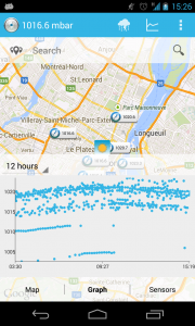 Regional graph in pressureNET 4 beta